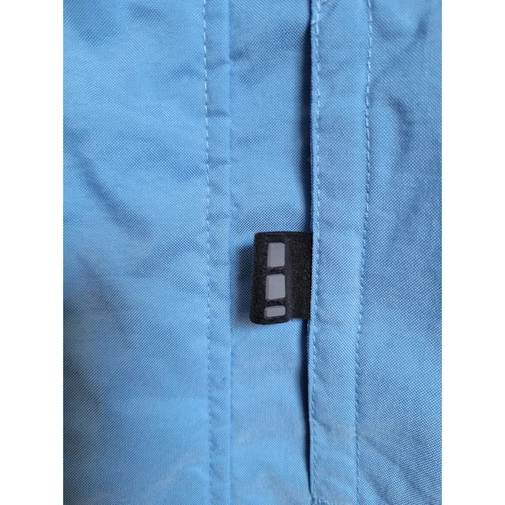 Nike Nylon Windbreaker Jacket Full Zip Pockets Light‎ Blue Sz XL